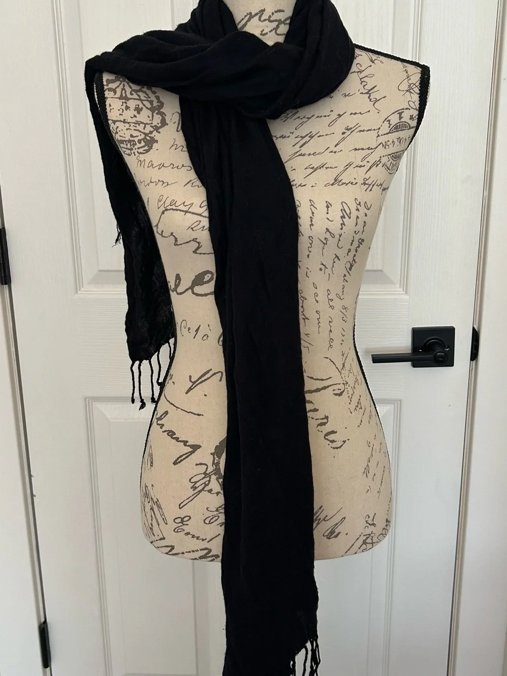 Black and White Leopard Pattern Two-Piece Scarf Set